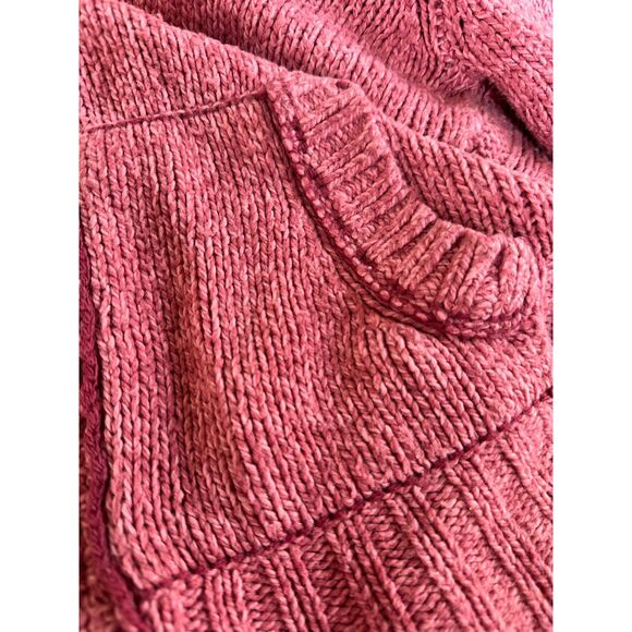 Vintage Y2k Mudd Burgundy Red Knit Zip Up Cropped Short Sleeve Sweater Jacket XS - Picture 8 of 10